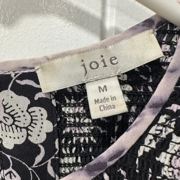 Joie Jamila Floral Print Shift Long Sleeve Dress